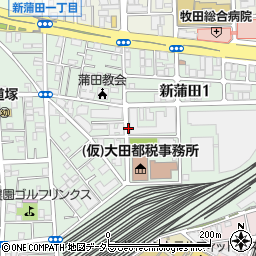 東京都大田区新蒲田1丁目周辺の地図