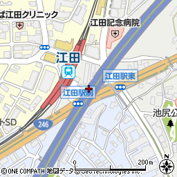 ファミリーマート江田駅前店周辺の地図