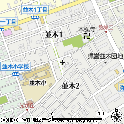 神奈川県相模原市中央区並木2丁目15-18周辺の地図