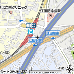 すき家江田駅前店周辺の地図