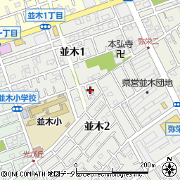 神奈川県相模原市中央区並木2丁目15-25周辺の地図