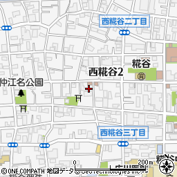 西糀谷二丁目町会会館周辺の地図