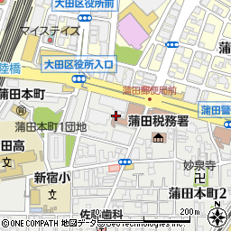 東京都大田区蒲田本町1丁目2周辺の地図
