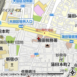蒲田郵便局周辺の地図