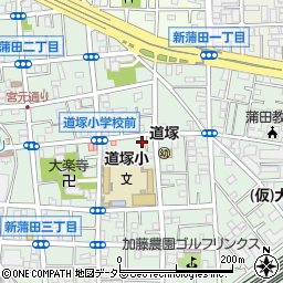 道塚自治会館周辺の地図