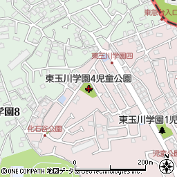 東玉川学園４児童公園周辺の地図