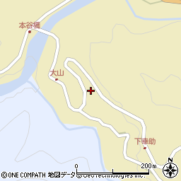 長野県南木曽町（木曽郡）大山周辺の地図