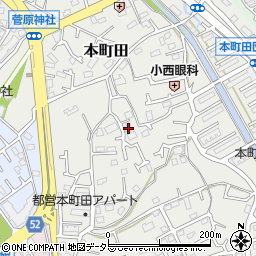 東京都町田市本町田224周辺の地図