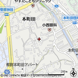 東京都町田市本町田186周辺の地図