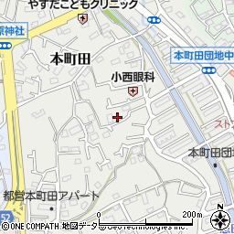 東京都町田市本町田187周辺の地図
