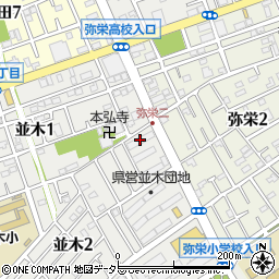 神奈川県営並木団地周辺の地図