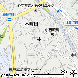東京都町田市本町田185周辺の地図