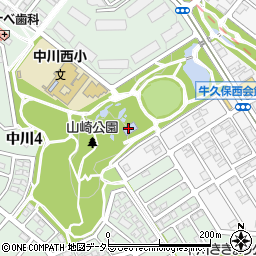 山崎公園プール周辺の地図