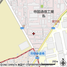 神奈川県川崎市中原区苅宿47-32周辺の地図
