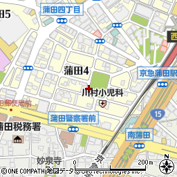 東京都大田区蒲田4丁目周辺の地図