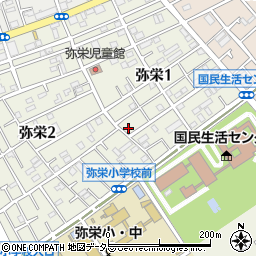 神奈川県相模原市中央区弥栄1丁目13-6周辺の地図