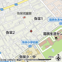 神奈川県相模原市中央区弥栄1丁目13-8周辺の地図