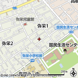 神奈川県相模原市中央区弥栄1丁目13-2周辺の地図