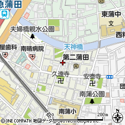 東京都大田区南蒲田1丁目周辺の地図