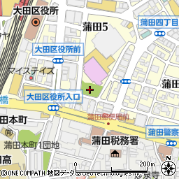 本蒲田公園周辺の地図