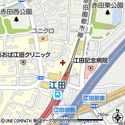 タイムズ江田東急ストア第２駐車場周辺の地図