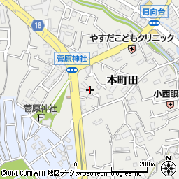 東京都町田市本町田832周辺の地図