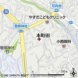 東京都町田市本町田837周辺の地図