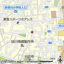 東京中央農協　矢口支店周辺の地図