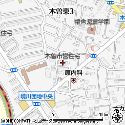 木曽市営住宅周辺の地図