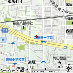 東京都大田区東矢口3丁目31周辺の地図