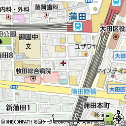 ケアズファクトリー蒲田周辺の地図