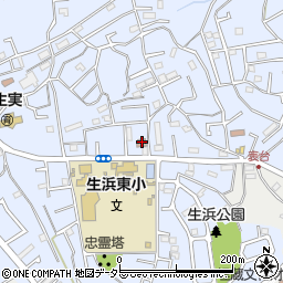 千葉生実郵便局周辺の地図