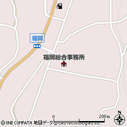 中津川市福岡総合事務所周辺の地図
