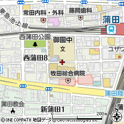 東京都大田区西蒲田8丁目周辺の地図