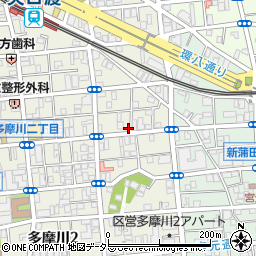 東京都大田区多摩川1丁目31-10周辺の地図