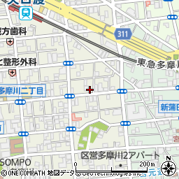 東京都大田区多摩川1丁目31-11周辺の地図