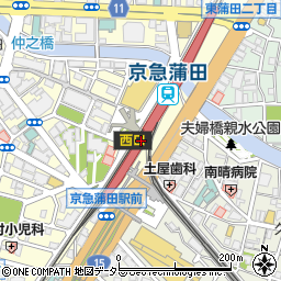 セブンイレブン京急ＳＴ蒲田改札前店周辺の地図