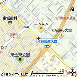片貝県道十字路周辺の地図