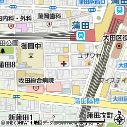 まつや　蒲田店周辺の地図