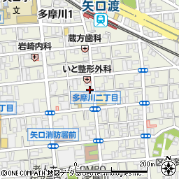 ほんまクリーニング　矢口渡駅前店周辺の地図