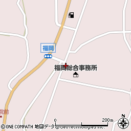中津川市役所　福岡公民館周辺の地図