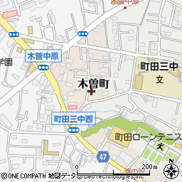 東京都町田市木曽町506-8周辺の地図