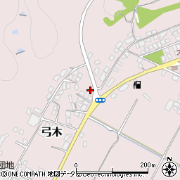 京都府与謝郡与謝野町弓木周辺の地図