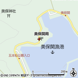 美保神社入口周辺の地図