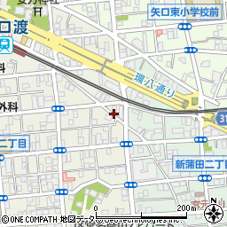東京都大田区多摩川1丁目29周辺の地図