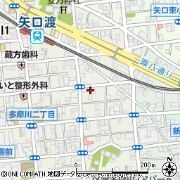 東京都大田区多摩川1丁目31-2周辺の地図