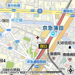 ファミリーマートサンズ京急蒲田駅西口店周辺の地図
