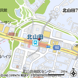 都筑警察署北山田駅前交番周辺の地図