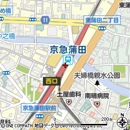 セブンイレブン京急ＳＴ蒲田改札内店周辺の地図