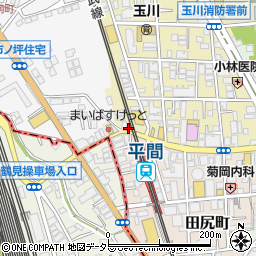 神奈川県川崎市中原区北谷町1-4周辺の地図